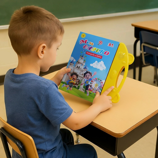 Livro Mágico Inteligente - Criança usando o livro